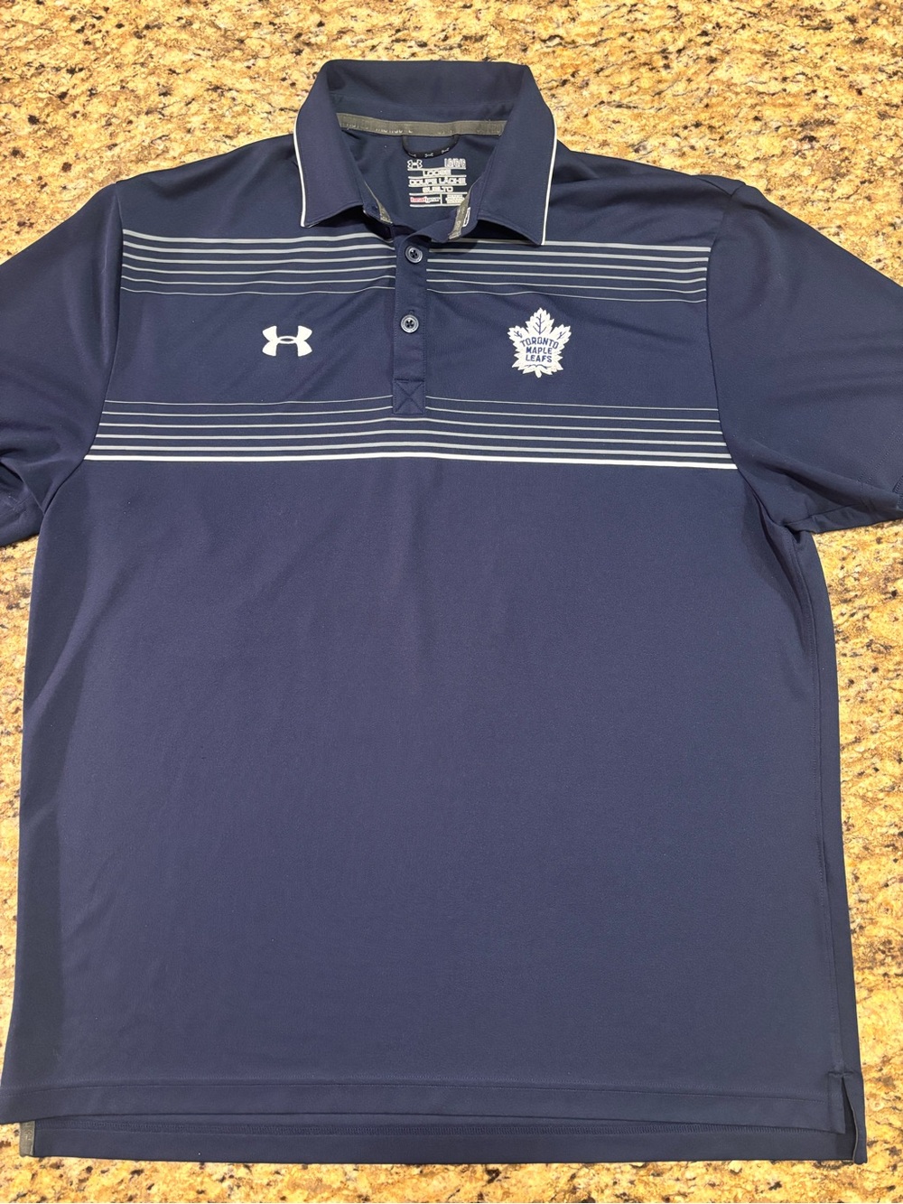 Under Armour Men’s Navy Toronto Maple Leafs Polo Shirt Large